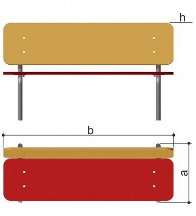 Детская скамейка Romana Ночь 302.09.00 для игровой площадки оптом, фото 2
