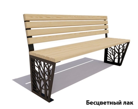 Парковая скамейка Роща, Сосна (без подлокотников) 1,5 м оптом, фото 1