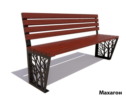 Парковая скамейка Роща, Сосна (без подлокотников) 1,5 м оптом, фото 3