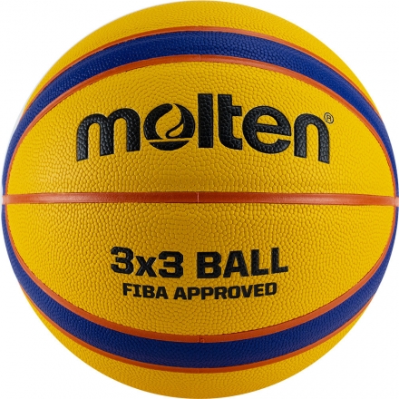 Мяч баск. &quot;MOLTEN B33T5000&quot; р. 6, FIBA Appr, 12пан, композит.кожа (ПУ),бут.кам,нейл.корд,желто-синий оптом, фото 2