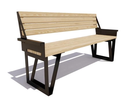 Парковая скамейка Ижевск, Сосна 1,2 м оптом, фото 1