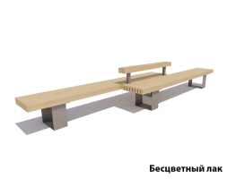 Скамейка Ростов Дабл Сосна 4,5 м (2 секции по 3 м), фото 2