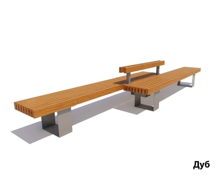 Скамейка Ростов Дабл Сосна 4,5 м (2 секции по 3 м) оптом, фото 1