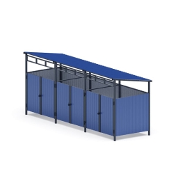 Навес контейнерной площадки для мусора (3 секции) МФ 55.02.02.3-03, фото 1 Навес контейнерной площадки для мусора (3 секции) МФ 55.02.02.3-03, фото 1