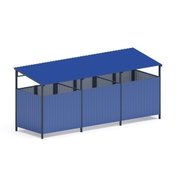 Навес контейнерной площадки для мусора (3 секции) МФ 55.02.02.3-03, фото 2 Навес контейнерной площадки для мусора (3 секции) МФ 55.02.02.3-03, фото 2