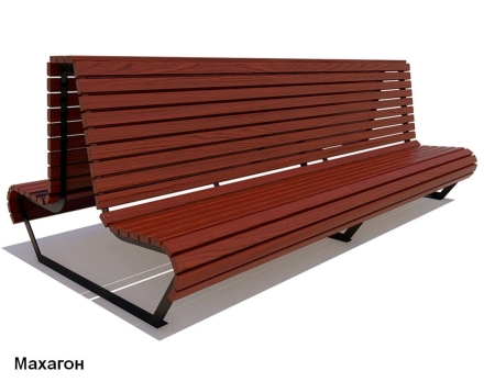 Скамейка уличная Геленджик, Лиственница 1,2 м оптом, фото 3