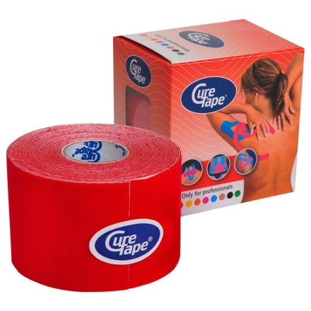 Тейп кинезиологический CureTape Red, 5 см x 5 м, арт. 161254, красный оптом, фото 1