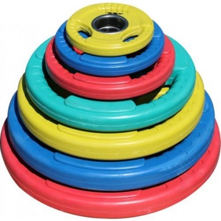 Диск обрезиненный ZSO цветной &quot;3 HANDLE&quot; D-51, 20 кг оптом, фото 2