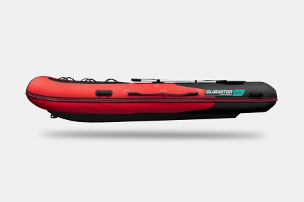 Gladiator RIB 420 AL Красно-черный моторная лодка ПВХ Жесткое дно (морской алюминий), киль оптом, фото 5