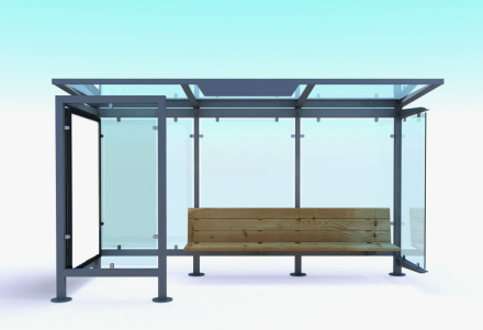 Остановочный павильон №8, 6000х2200х2600 мм, Мат-л: металл оптом, фото 1