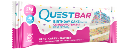 Батончик Quest Nutrition QuestBar Birthday Cake (праздничный торт), 12шт. оптом, фото 2