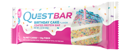 Батончик Quest Nutrition QuestBar Birthday Cake (праздничный торт), 12шт. оптом, фото 3