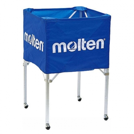 Корзина для мячей &quot;MOLTEN&quot;, арт.BK0012-B, на 15-18 баск.мячей,ДхШхВ 64х64х100,син-бел оптом, фото 1