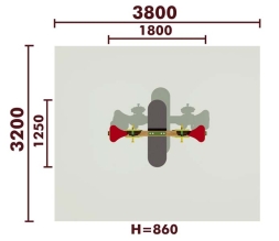 Качели-балансир на пружине Подсолнух 04508 для детской площадки, фото 2