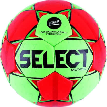 Мяч ганд. &quot;SELECT Mundo&quot; арт. 846211-443, Lille (р.1), EHF Appr., мат.ПУ,руч.сш, зел-красн-черн оптом, фото 1
