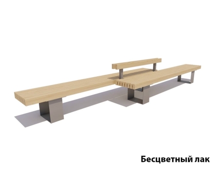 Скамейка Ростов Дабл Лиственница 4,5 м (2 секции по 3 м) оптом, фото 3