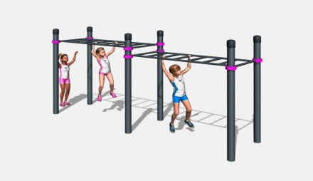 Рукоход классический двухуровневый детский КIDS-002 оптом, фото 1