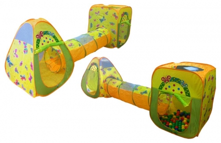 2 игровых домика с туннелями Ching-Ching + 100 шариков CBH-24 оптом, фото 1