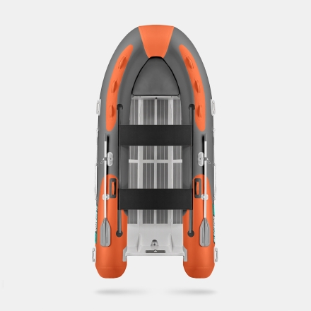 Gladiator RIB 420 AL Оранжево-темносерый моторная лодка ПВХ Жесткое дно (морской алюминий), киль оптом, фото 4