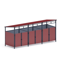 Навес контейнерной площадки для мусора (3 секции) МФ 55.02.02.3-04, фото 1 Навес контейнерной площадки для мусора (3 секции) МФ 55.02.02.3-04, фото 1