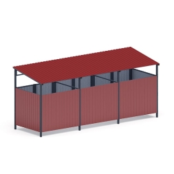 Навес контейнерной площадки для мусора (3 секции) МФ 55.02.02.3-04, фото 2 Навес контейнерной площадки для мусора (3 секции) МФ 55.02.02.3-04, фото 2