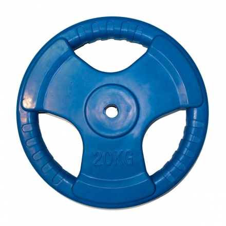 Диск обрезиненный ZSO цветной 3 HANDLE D-26, 20 кг оптом, фото 1