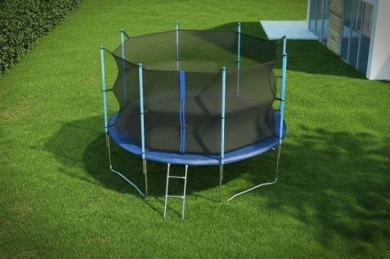 Батут с защитной сеткой (лестница в комплекте) Diamond Fitness Internal 12ft (366 см) оптом, фото 2