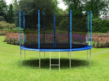 Батут с защитной сеткой (лестница в комплекте) Diamond Fitness Internal 12ft (366 см) оптом, фото 3
