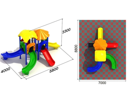 Детская площадка Незабудка 2.3 оптом, фото 2