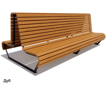 Скамейка уличная Геленджик, Сосна 1,8 м оптом, фото 2