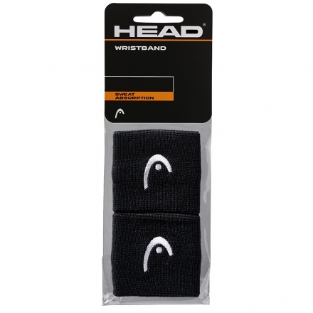 Напульсники HEAD 2,5&quot; (ЧЕРНЫЕ), арт. 285050-BK, уп. 2шт, ширина 7см, 90% нейлон, 10% эластан, черный оптом, фото 1