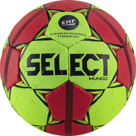 Мяч ганд. &quot;SELECT Mundo&quot; арт. 846211-443, Lille (р.0),мат.ПУ,руч.сш, зелено-красный оптом, фото 1