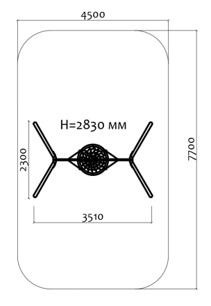 Качели Гнездо 04057 с подвесом металлические для детской площадки оптом, фото 2