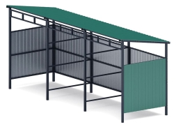 Навес контейнерной площадки для мусора (3 секции) МФ 55.02.03.3-01, фото 1 Навес контейнерной площадки для мусора (3 секции) МФ 55.02.03.3-01, фото 1