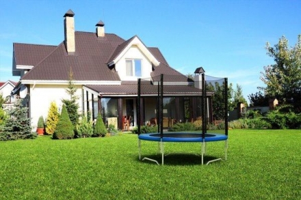Батут с защитной сеткой (лестница в комплекте) Diamond Fitness External 6ft (183 см) оптом, фото 2