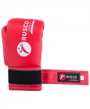 Перчатки боксерские Rusco 8oz, к/з, красные оптом, фото 3