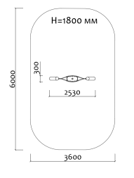 Качели 040321 с подвесом металлические для детской площадки, фото 2