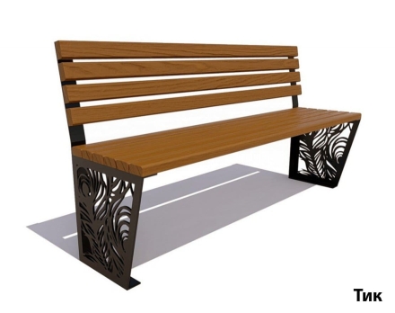 Парковая скамейка Павлин, Лиственница (без подлокотников) 2,5 м оптом, фото 1