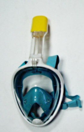 Маска для подводного плавания M2068G, р.S-M бирюзовая оптом, фото 1