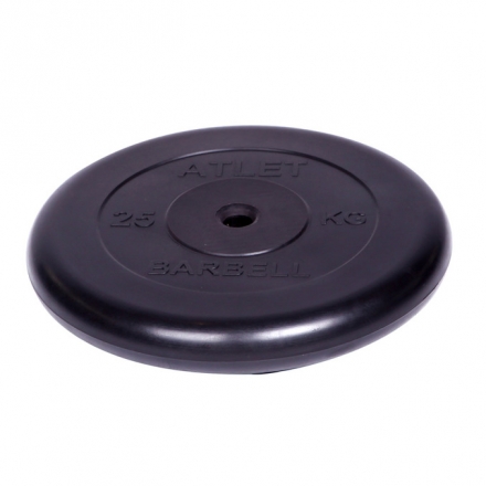 Диск обрезиненный Barbell Atlet d 26 мм чёрный 25 кг оптом, фото 1