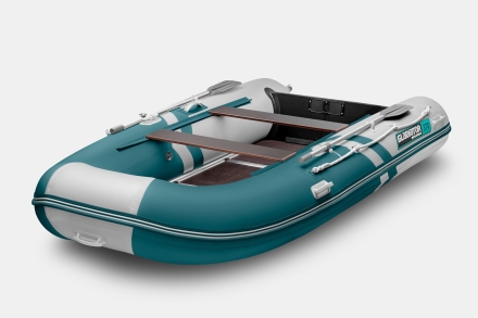 GLADIATOR B 370 LIGHT B Морской зеленый-белый моторная лодка ПВХ Фанерный пайол оптом, фото 1