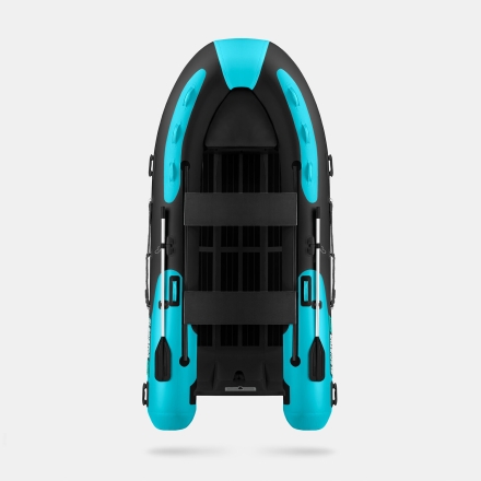Gladiator RIB 420 AL Черно-бирюзовый моторная лодка ПВХ Жесткое дно (морской алюминий), киль оптом, фото 3