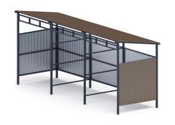 Навес контейнерной площадки для мусора (3 секции) МФ 55.02.03.3-02, фото 2 Навес контейнерной площадки для мусора (3 секции) МФ 55.02.03.3-02, фото 2