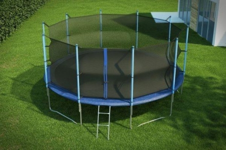 Батут с защитной сеткой (лестница в комплекте) Diamond Fitness Internal 16ft (488 см) оптом, фото 1