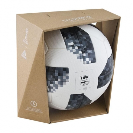 Мяч футбольный профессиональный &quot;ADIDAS WC2018 Telstar OMB&quot;, размер 5 оптом, фото 2