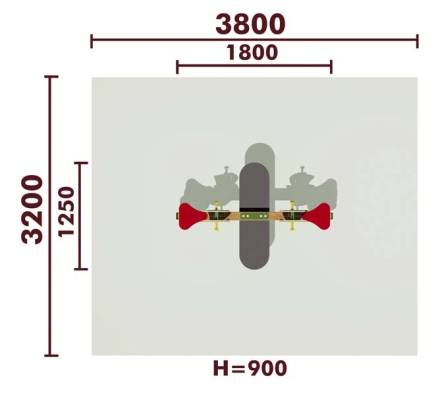 Качели-балансир на пружине Кораблик 04506 для детской площадки оптом, фото 2