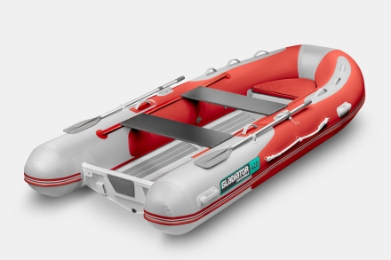 Gladiator RIB 420 AL Красно-белый моторная лодка ПВХ Жесткое дно (морской алюминий), киль оптом, фото 2