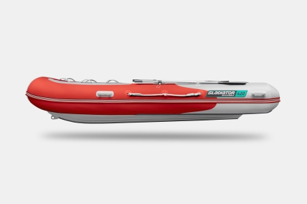 Gladiator RIB 420 AL Красно-белый моторная лодка ПВХ Жесткое дно (морской алюминий), киль оптом, фото 5