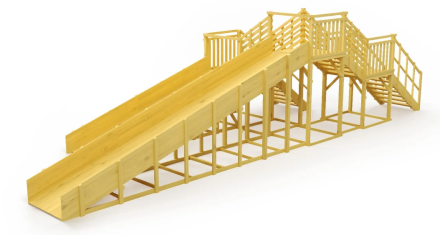 Зимняя горка Савушка Зима Wood 7/5 (без окрашивания) оптом, фото 2