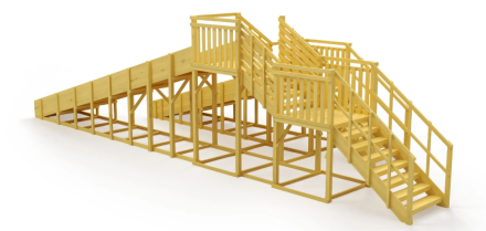 Зимняя горка Савушка Зима Wood 7/5 (без окрашивания) оптом, фото 4